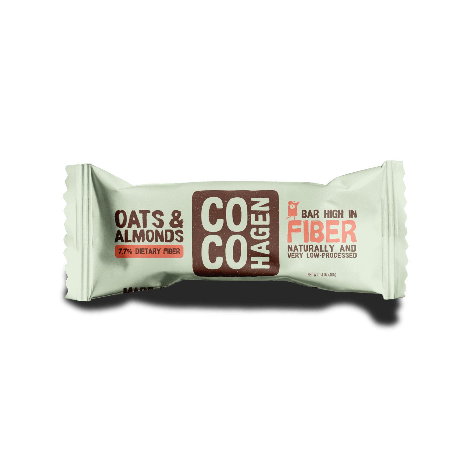 Cocohagen Date Bar 40 gram : Fiber Oats & Almonds x 20 pcs - Organic