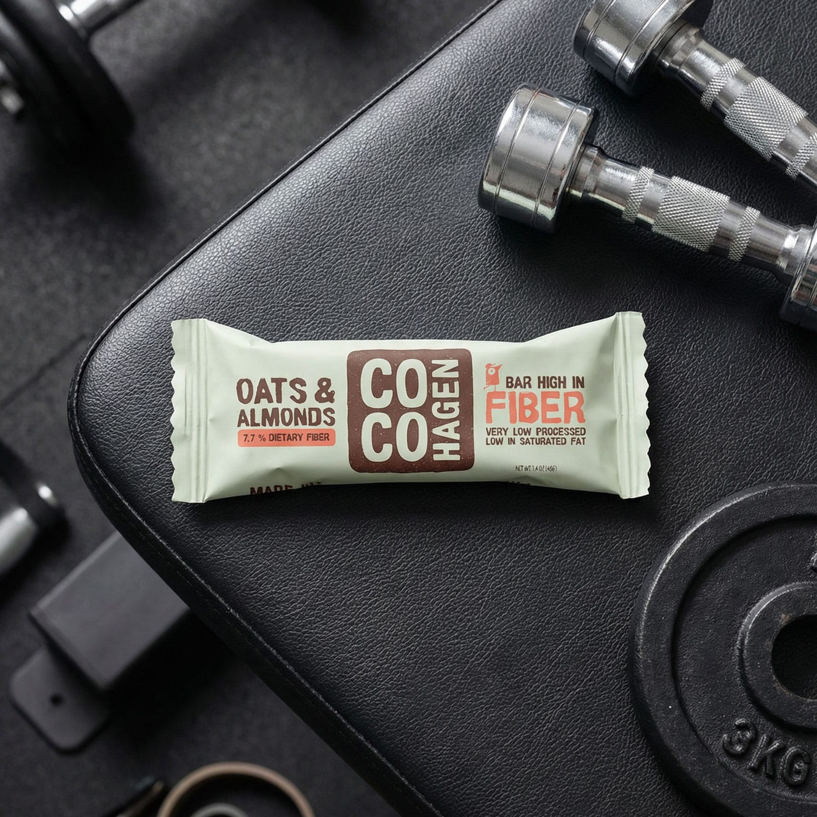 Cocohagen Date Bar 40 gram : Fiber Oats & Almonds x 20 pcs - Organic