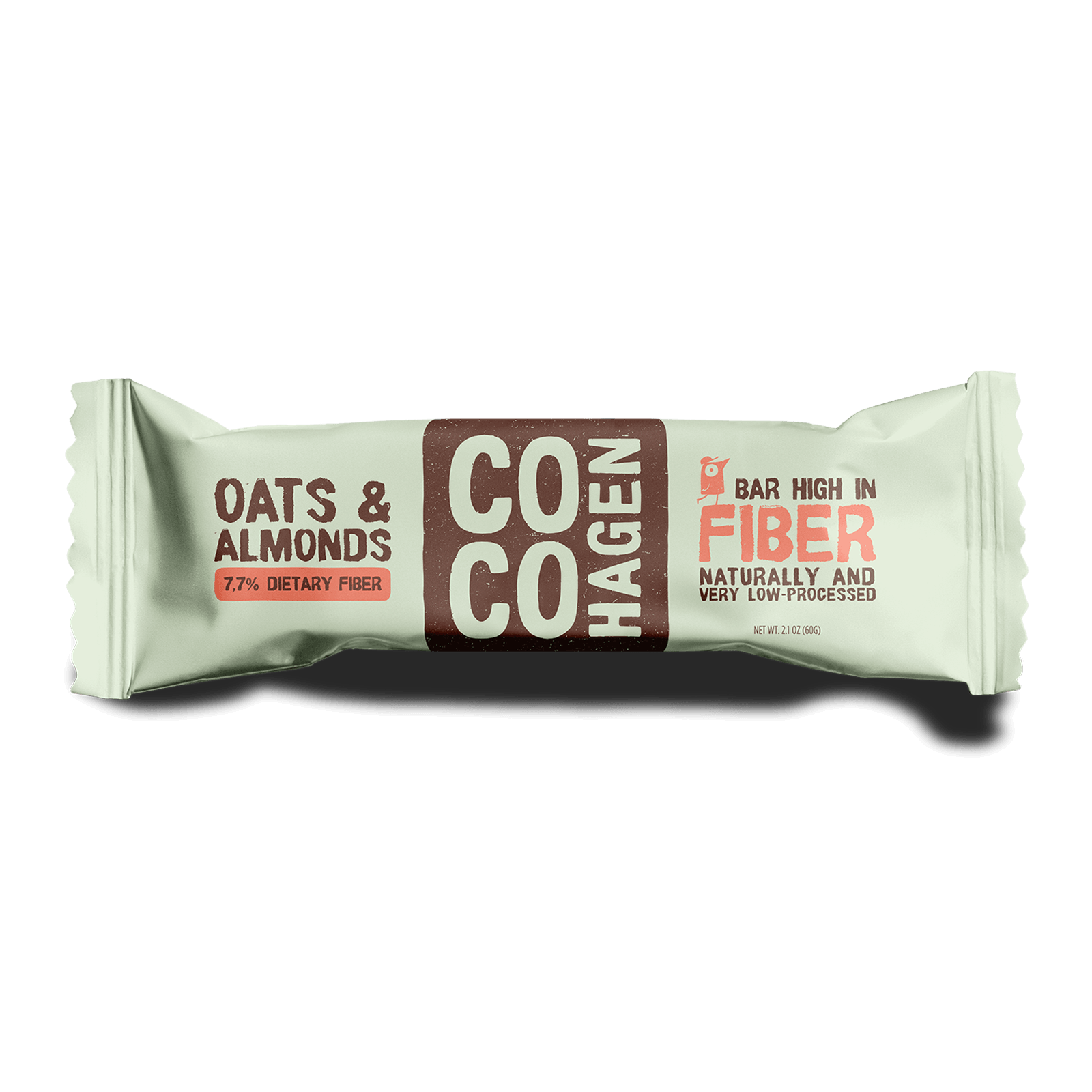 Cocohagen Date Bar 60 gram : Fiber Oats & Almonds x 16 pcs - Organic