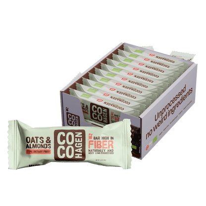 Cocohagen Date Bar 40 gram : Fiber Oats & Almonds x 20 pcs - Organic